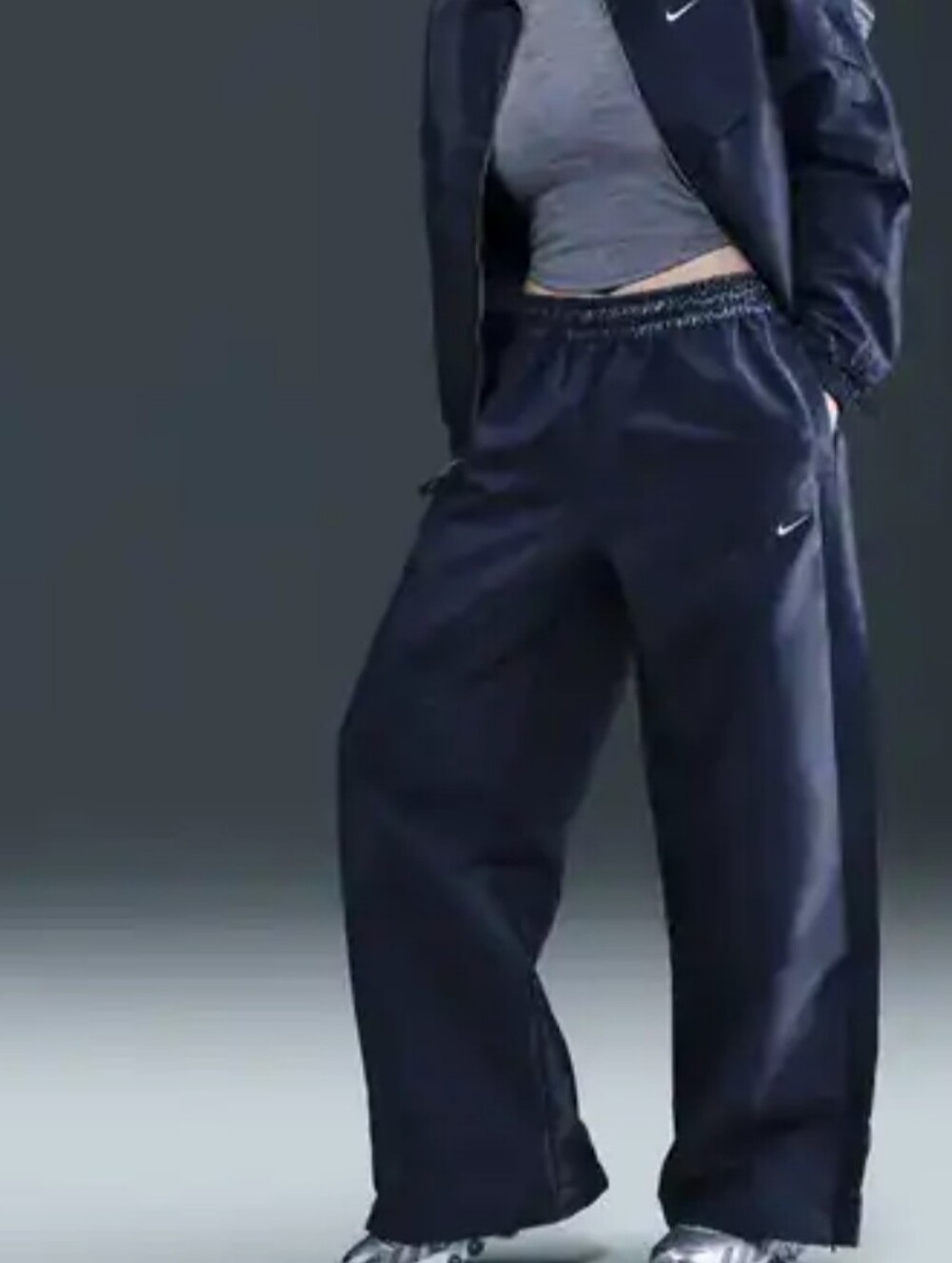 Nike Windrunner Shine Track Pants - Navy Size Med Nwt